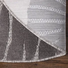 Sanat Teppich Floral Outdoor, rund, Höhe: 6 mm, In- und Outdoor geeignet, florales Design, Balkon, Terasse beige Ø 150 cm x 6 mm