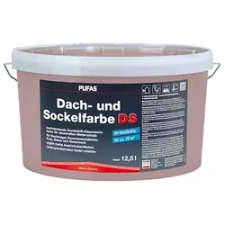 PUFAS Dach- + Sockelfarbe Torf - 12,5 l Eimer