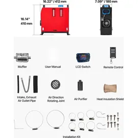 Vevor Diesel-Luftheizung 12/24 V 8 kW tragbar ZCJRQDC12V8KL2QZQ001V9