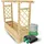 holz4home Pflanzkasten mit Dach aus Tannenholz inkl. Vlieseinlage M