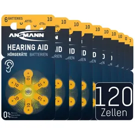 Ansmann Hörgerätebatterie Typ 10 Knopfzelle 120 St.