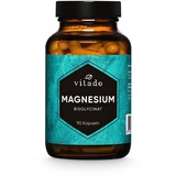 Magnesium Kapseln hochdosiert - 100mg elementares Magnesium als Magnesium Glycinat - 90 Kapseln im Glas - Laborgeprüft - Vegan