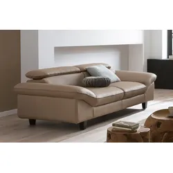 2-Sitzer HOME AFFAIRE "Pilot", braun (cappuccino), B:202cm T:108cm, Sofas, Big-Sofa mit Kopfteilverstellung