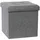 LOVE !T STORE !T Hocker Leinen 38 x 38 x 38 cm Grau