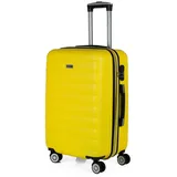 ITACA - Koffer Groß, Koffer Mittelgroß, Hartschalenkoffer M - Robuster Hartschalenkoffer & Koffer & Trolleys mit 4 Rollen, ideal als Reisekoffer für Jede Reise, Gelb