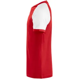 Clique Raglan T-Shirt rot/weiß S