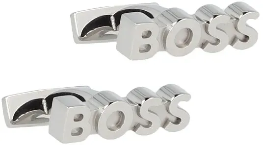 Boss B-Boss Manschettenknöpfe Edelstahl 2,5 cm silver