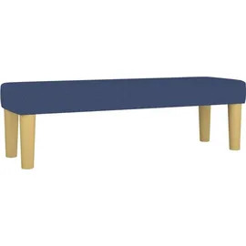 vidaXL Boxspringbett mit Matratze Blau 180x200 cm Stoff