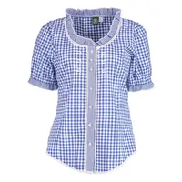 OS-TRACHTEN Trachtenbluse Poror in mittelblau | Gr.: 34