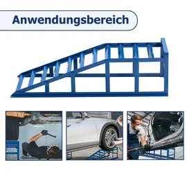 Laiham 2 x Auffahrrampe Rampe Wagenheber Hebebühne pkw Rampe Auffahrbock Blau bis