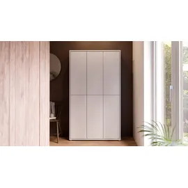 Forte ALICE SPRINGS Garderobenschrank 109 x 192 x 35 cm hellgrau