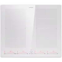 Induktionskochfeld 60 cm 4 Platten Flex Kochzonen Thermo Smart 9600 W Timer Weiß