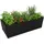 Relaxdays Hochbeet 57 x 180 x 90 cm Schwarz