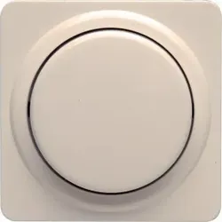 Kopp 493301187 EUROPA - Abdeckung für Dimmer mit Druck-Wechselschalter, Farbe: cremeweiß