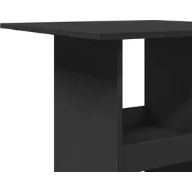 vidaXL Bartisch mit Ablagen 60 x 60 x 102 cm Schwarz