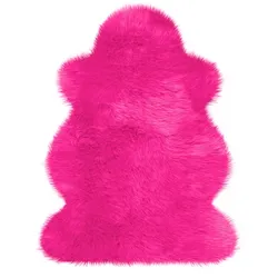 Fellteppich HEITMANN FELLE "Lammfell farbig - Premium Qualität" Gr. 41, pink, B:68cm H:70mm L:100cm, Lammfell, Teppiche, echtes Austral. Lammfell, besonders dicht & weich, Wohnzimmer
