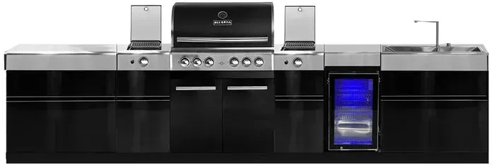 All'Grill Chef L Black Outdoor-Set- Kombi S10