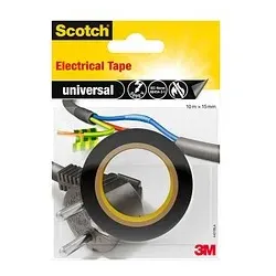 Scotch universal Electrical Tape Isolierband schwarz 15,0 mm x 10,0 m 1 Rolle