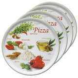 4er Set Pizzateller Napoli Pizzafoods grün 33cm - 04018#ZP1