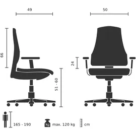 MyBuero RELAX WD 100 Stoff Mint