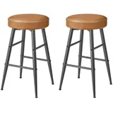 MID.YOU Barhocker 2er-Set 49,5 x 63 cm Braun