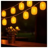 GLOBO LED Lichterkette Lampion 650 cm Kunststoff warmweiß
