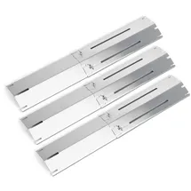 GFTIME Universal Brennerabdeckung 29,8 bis 53,3cm für die meisten Gasgrill, Flammenverteiler Ersatzteile für Charbroil, Landmann, Enders, Taino, Barbecook, Proficook, 3 Stück