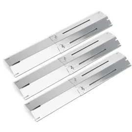 GFTIME Universal Brennerabdeckung 29,8 bis 53,3cm für die meisten Gasgrill, Flammenverteiler Ersatzteile für Charbroil, Landmann, Enders, Taino, Barbecook, Proficook, 3 Stück