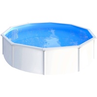 Planet Pool Stahlwandpool rund 460x120cm. Stahl 0.4mm weiß. Folie
