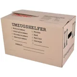 BURI Karton Umzugskarton bedruckt 59x34x35cm Traglast bis 30kg Aufbewahrung Kiste braun