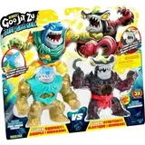 Heroes of Goo Jit Zu Moose FIG GOOJITZU 11CM Thrash vs Hammerhook; Super Stretchy Actionfiguren mit unterschiedlichen Schleim- & Glibberfüllungen