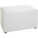 Haku-Möbel HAKU Möbel Sitztruhe, Kunstleder, weiß, B 65 x T 40 x H 42 cm