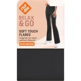 NUR DIE Soft Touch Leggings Flared - schwarz - 40|42