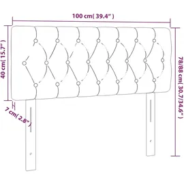 vidaXL Kopfteil Dunkelgrün 100x7x78/88 cm Samt