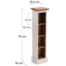 DESIGN DELIGHTS CD-Regal 76 x 15,5 x 16 cm Weiß
