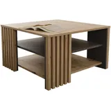 Roller Couchtisch grau- Eiche Artisan quadratisch, 80x45x80 cm