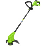 Greenworks 24V Akku Rasentrimmer für kleine bis mittelgroße Gärten, 25 cm Schnittbreite, automatischer Vorschub 1,65 mm Nylon Faden, MIT 24V 2Ah Akku & Ladegerät, 3 Jahre Garantie G24LT25K2