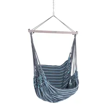 Chico Hängesessel wetterfest grau-türkis / 1 Person 190 x 95 150 kg Polyester