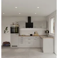 Flex-Well Winkelküche L-Form Lund 280 cm grau