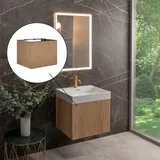 Neoro n50 line Unterschrank B: 60 cm mit 1 Auszug, mit profilierter Eichenfront, BN0461BPO,