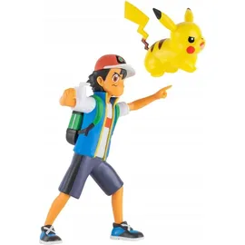 Jazwares Pokémon - Battle Feature Figure Ash & Pikachu (PKW2473)