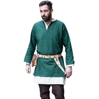 Burgschneider Mittelalter Tunika Herren Kurz Erik - Schwere Baumwolle - Wikinger Gewandung für LARP, Cosplay & Mittelaltermarkt