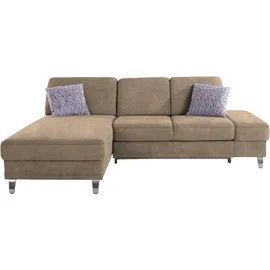 sit&more Ecksofa »Clio L-Form« wahlweise mit Bettfunktion oder Vorziehsitz und Bettkasten, Federkern