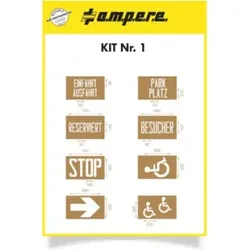 A.M.P.E.R.E. Schablonenset Schablonen KIT Parken