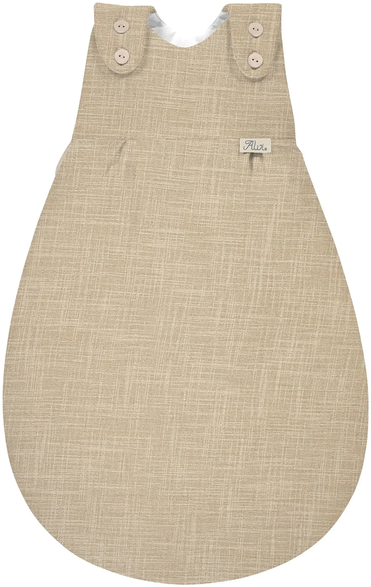 Alvi BABY-MÄXCHEN Ganzjahresschlafsack Slub Musselin 2.5 TOG, beige, 74