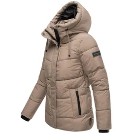Navahoo Damen, Winterjacke mit Kapuze und abnehmbaren Kunstfell-Kragen Sag ja XIV Taupe Grey Gr. L - L