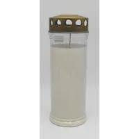 Kopschitz Kerzen Grabkerze 7-Tage-Brenner Grabkerze Weiß mit Deckel weiß