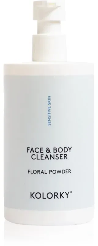 Kolorky Face & Body Cleanser sanftes Reinigungsgel Für Gesicht und Körper Floral Powder 390 ml