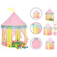 vidaXL Kinder-Spielzelt mit 250 Bällen Rosa 100x100x127 cm