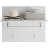 INOSIGN Garderobenpaneel »Malmö, Breite 60 cm, 2 Haken, 1 Kleiderstange, 1 Ablageboden«, Wandpaneel, Paneel, Wandhaken, Wandboard, weiß